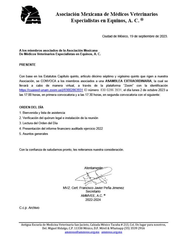 ConvocatoriaAsambleaExtraordinaria